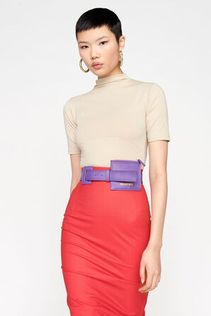 La Ceinture Carree Wallet belt in Purple JACQUEMUS
